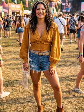 A Loves A Size Medium Mustard Color